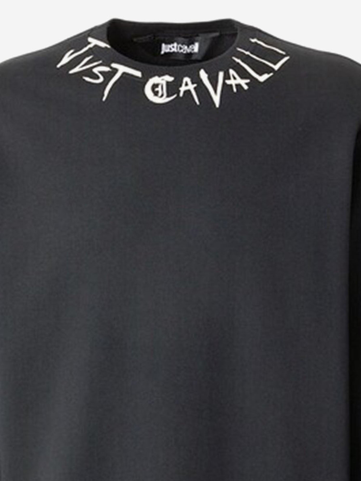 FELPA IN COTONE CON LOGO SUL COLLO 80OAIE21 CF100899 JUST CAVALLI 