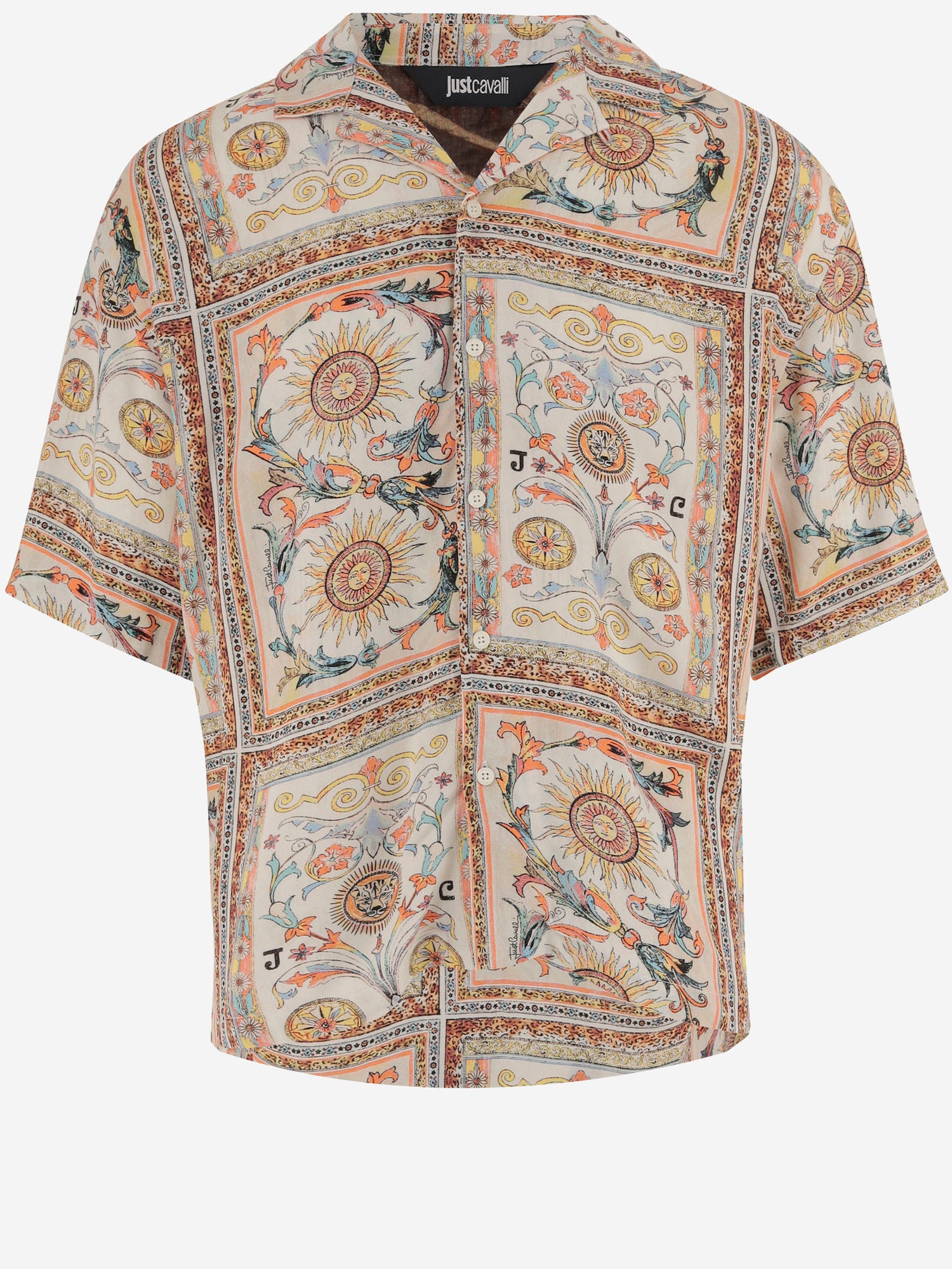 CAMICIA IN VISCOSA CON STAMPA FANTASIA 80OALF01 CNF05R85 JUST CAVALLI 