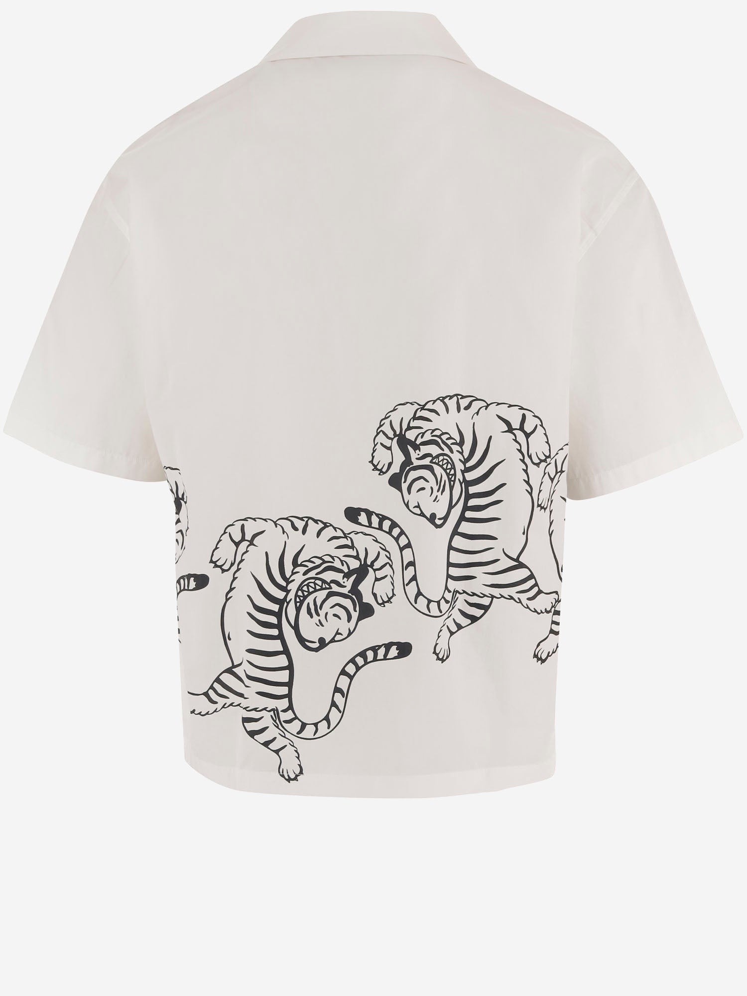 CAMICIA IN COTONE CON STAMPA TIGRI E LOGO 80OALF03 CNF03004 JUST CAVALLI 