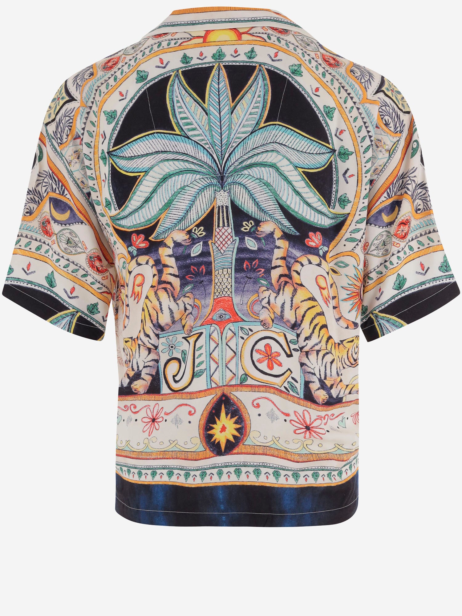 CAMICIA IN VISCOSA CON LOGO E STAMPA FANTASIA 80OALF04 CNF05004 JUST CAVALLI 