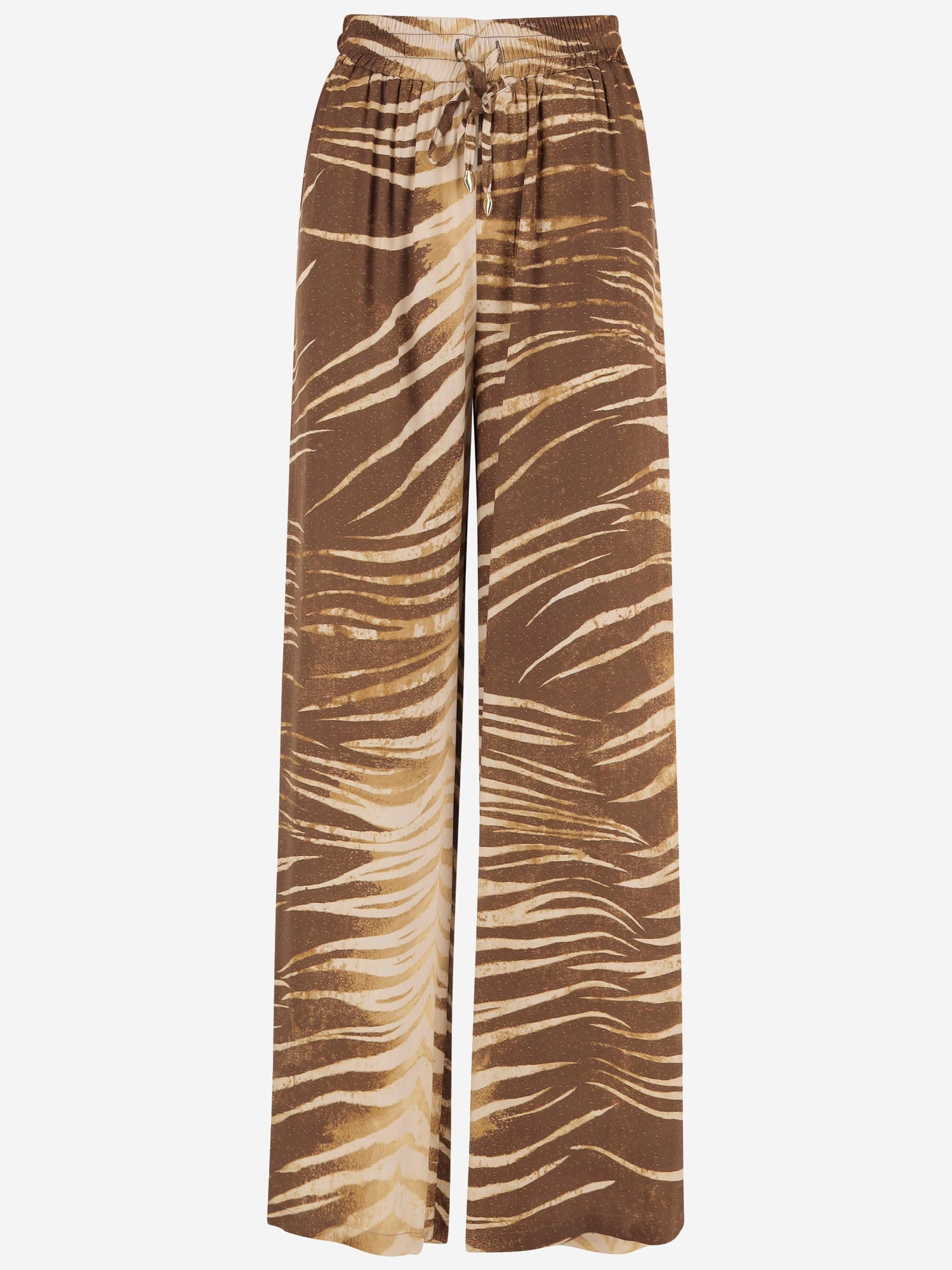 PANTALONI IN VISCOSA CON STAMPA A PENNELLATE 80PAA126 NS819751 JUST CAVALLI 