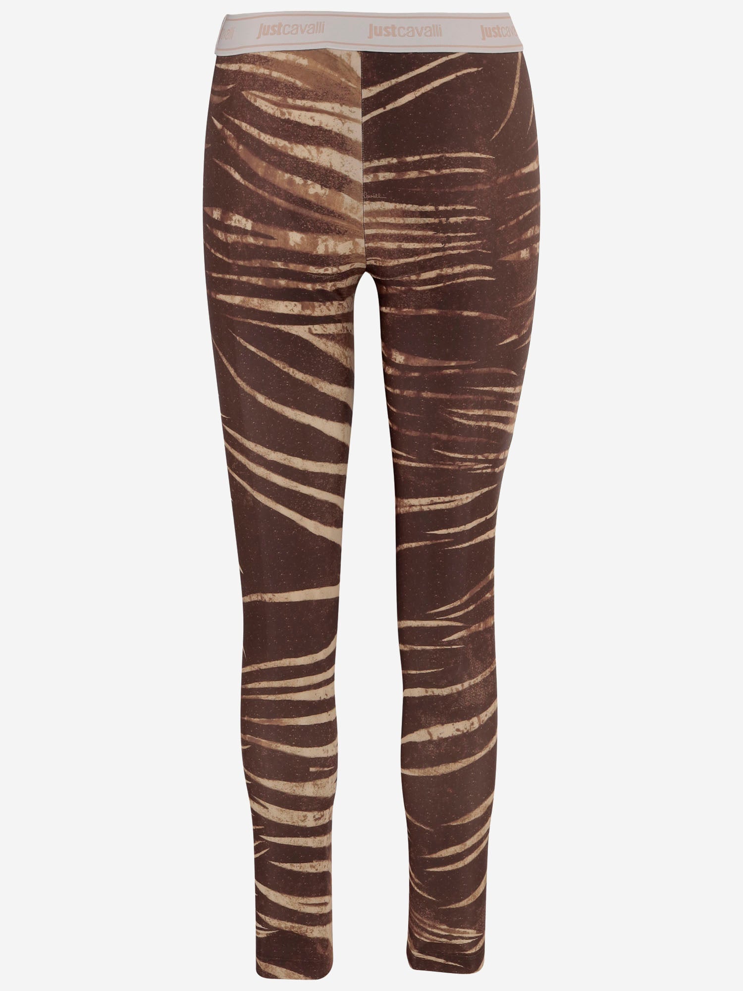 PANTALONI IN NYLON STRETCH CON STAMPA A PENNELLATE 80PAC100 JS558751 JUST CAVALLI 
