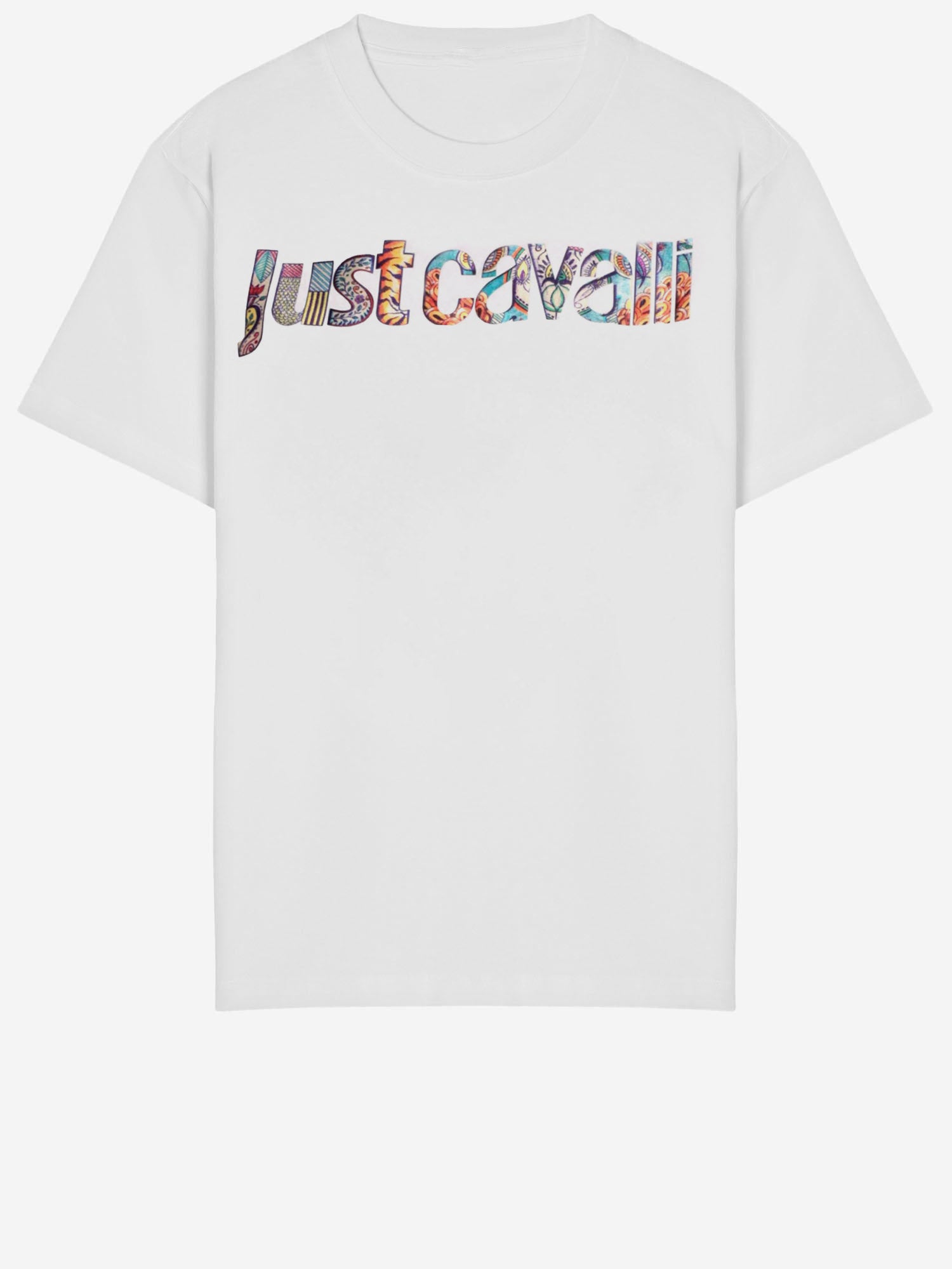 T-SHIRT IN COTONE CON LOGO 80PAHT03 CJ500003 JUST CAVALLI 
