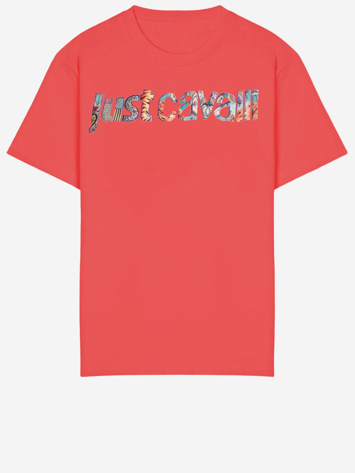 T-SHIRT IN COTONE CON LOGO 80PAHT03 CJ500559 JUST CAVALLI 