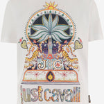 T-SHIRT IN COTONE CON MAXI STAMPA 80PAHT24 CJ500003 JUST CAVALLI 