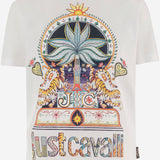 T-SHIRT IN COTONE CON MAXI STAMPA 80PAHT24 CJ500003 JUST CAVALLI 