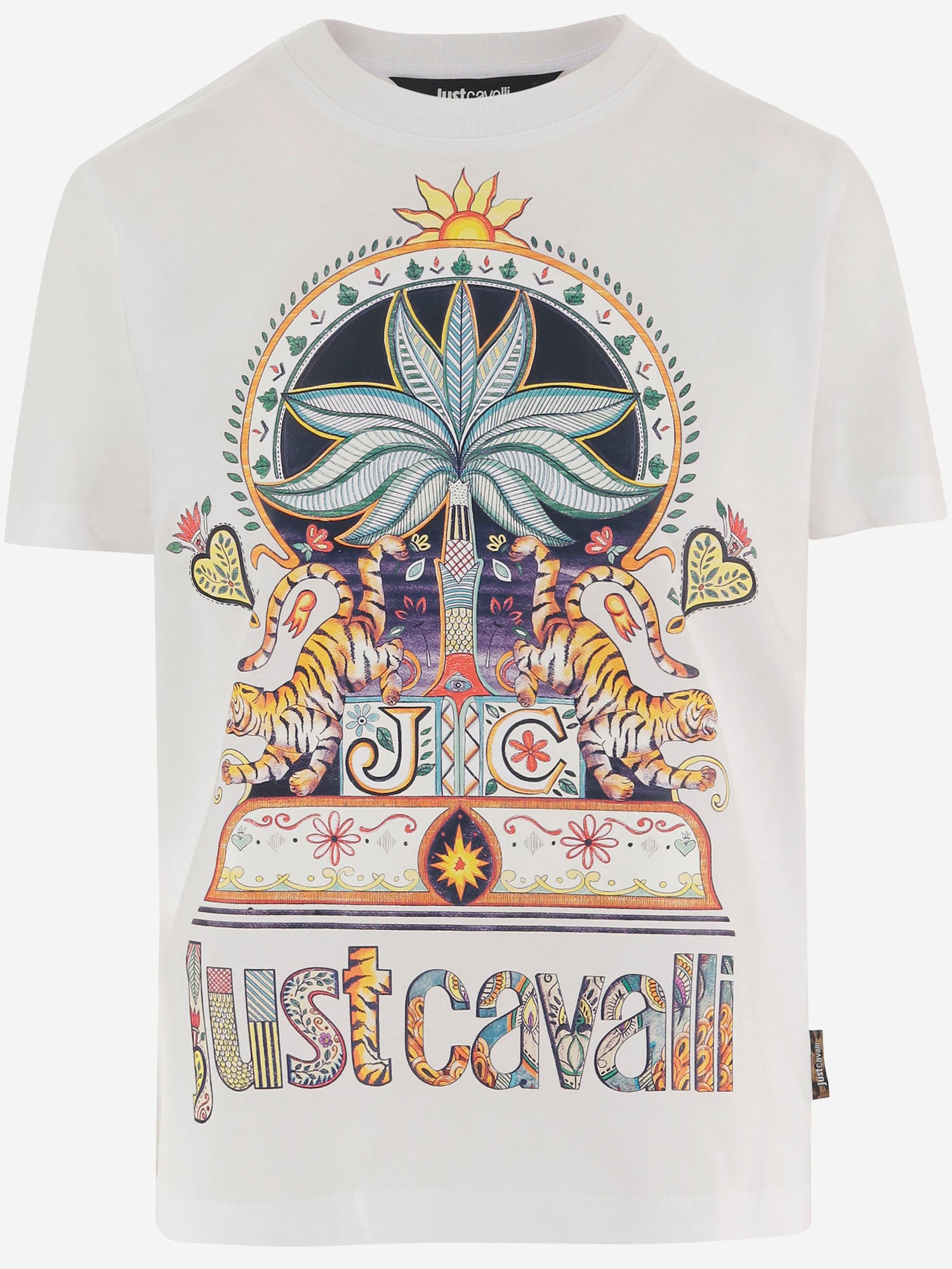 T-SHIRT IN COTONE CON MAXI STAMPA 80PAHT24 CJ500003 JUST CAVALLI 