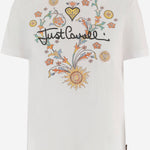 T-SHIRT IN COTONE CON STAMPA 80PAHT28 CJ500003 JUST CAVALLI 
