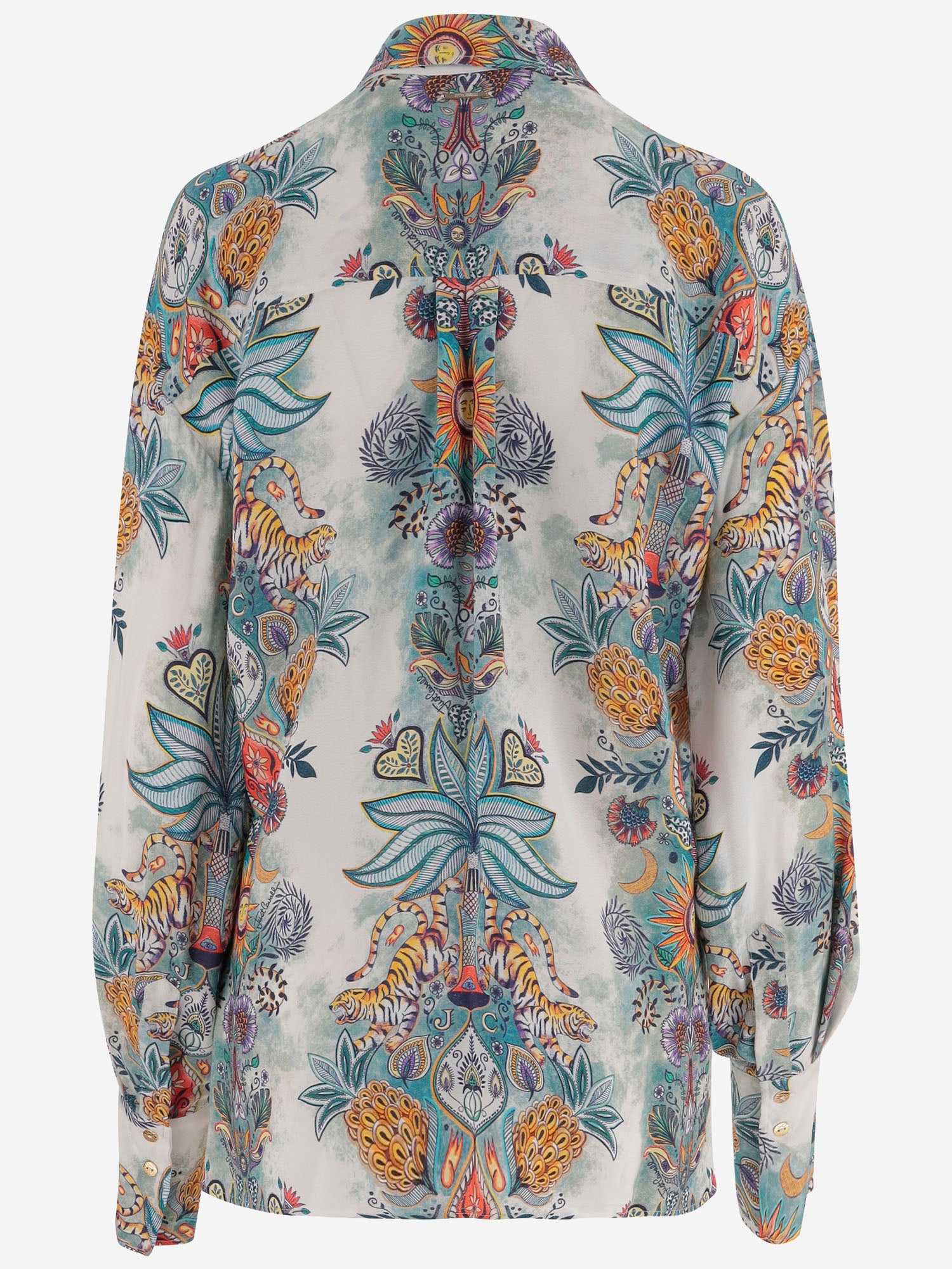 CAMICIA IN VISCOSA CON STAMPA BOTANICA 80PAL233 NS837217 JUST CAVALLI 
