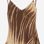 TOP SENZA MANICHE IN VISCOSA CON STAMPA TROPICALE 80PAM201 NS819751 JUST CAVALLI 