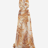ABITO LUNGO CON STAMPA TROPICALE 80PAO919 NS775638 JUST CAVALLI 