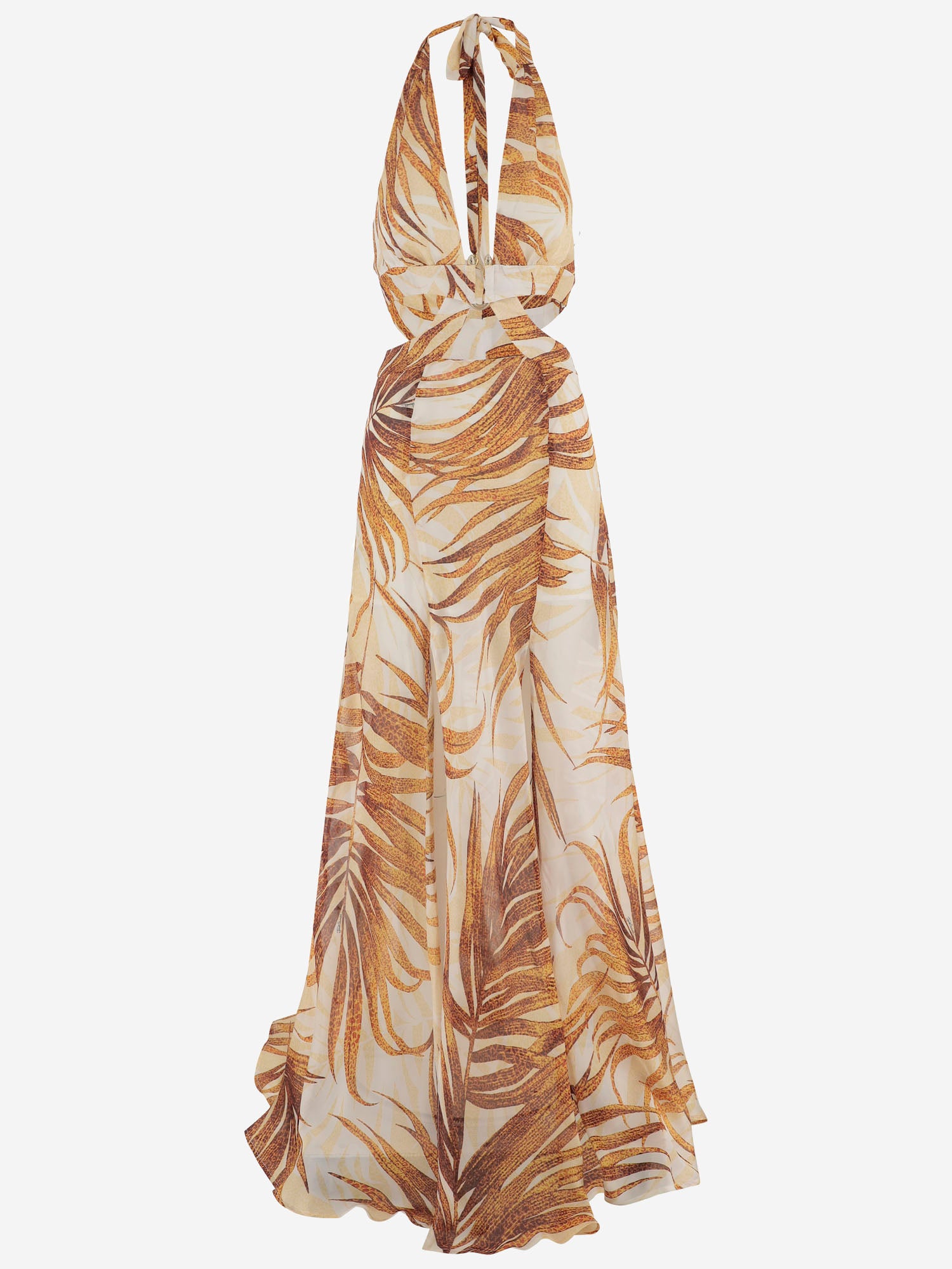ABITO LUNGO CON STAMPA TROPICALE 80PAO919 NS775638 JUST CAVALLI 