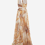 ABITO LUNGO CON STAMPA TROPICALE 80PAO919 NS775638 JUST CAVALLI 