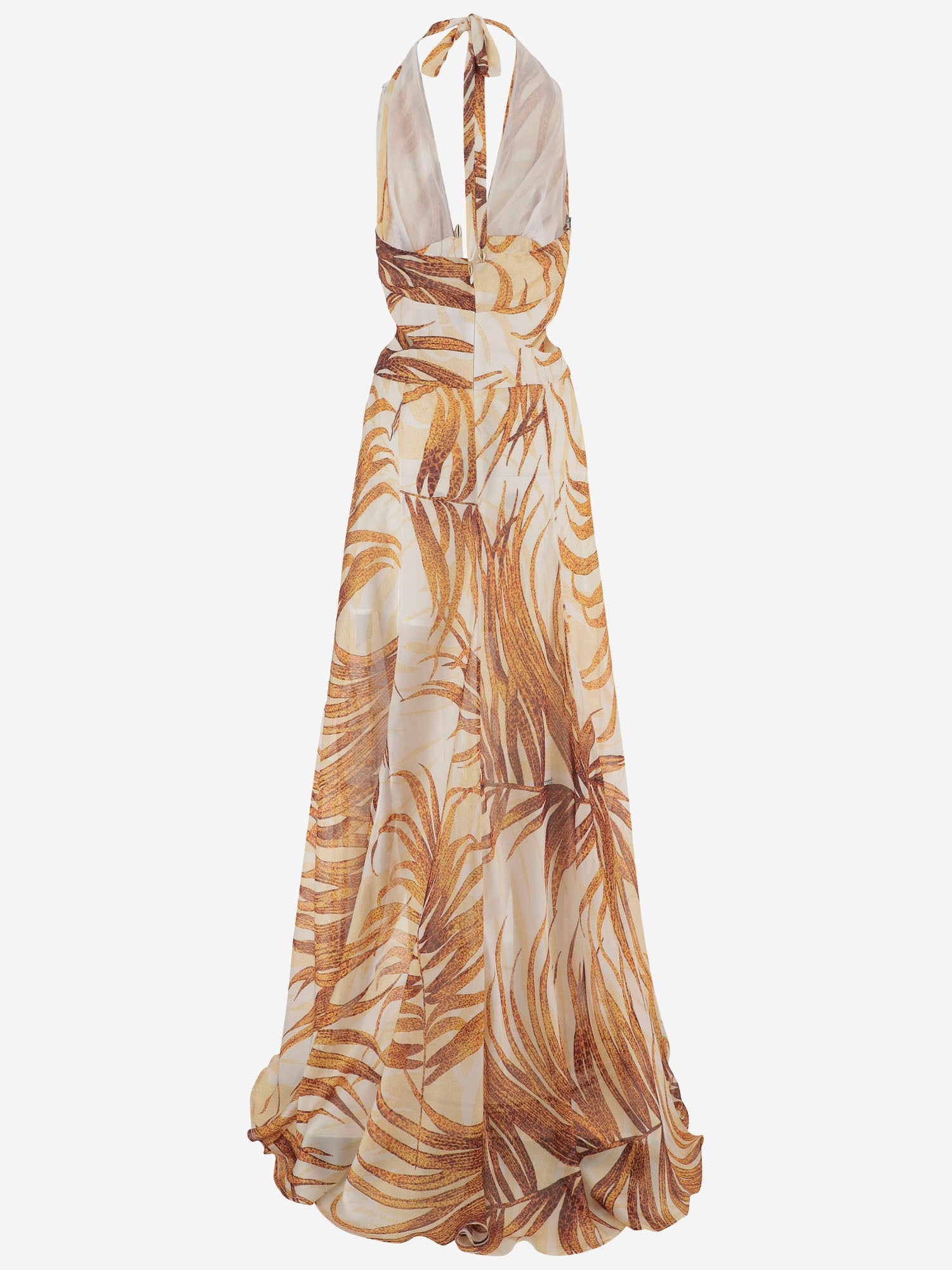 ABITO LUNGO CON STAMPA TROPICALE 80PAO919 NS775638 JUST CAVALLI 