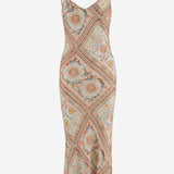 ABITO LUNGO IN VISCOSA CON STAMPA FANTASIA 80PAO925 NS779774 JUST CAVALLI 