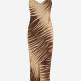 ABITO IN VISCOSA CON STAMPA TROPICALE 80PAO925 NS819751 JUST CAVALLI 