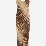 ABITO IN VISCOSA CON STAMPA TROPICALE 80PAO925 NS819751 JUST CAVALLI 