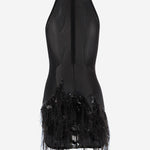 ABITO IN JERSEY TECNICO CON APPLICAZIONI PIUMATE 80PAOI03 CJI02899 JUST CAVALLI 