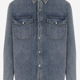 CAMICIA IN DENIM DI COTONE CON LOGO DS0011 PG1855172 JW ANDERSON 