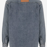 CAMICIA IN DENIM DI COTONE CON LOGO DS0011 PG1855172 JW ANDERSON 