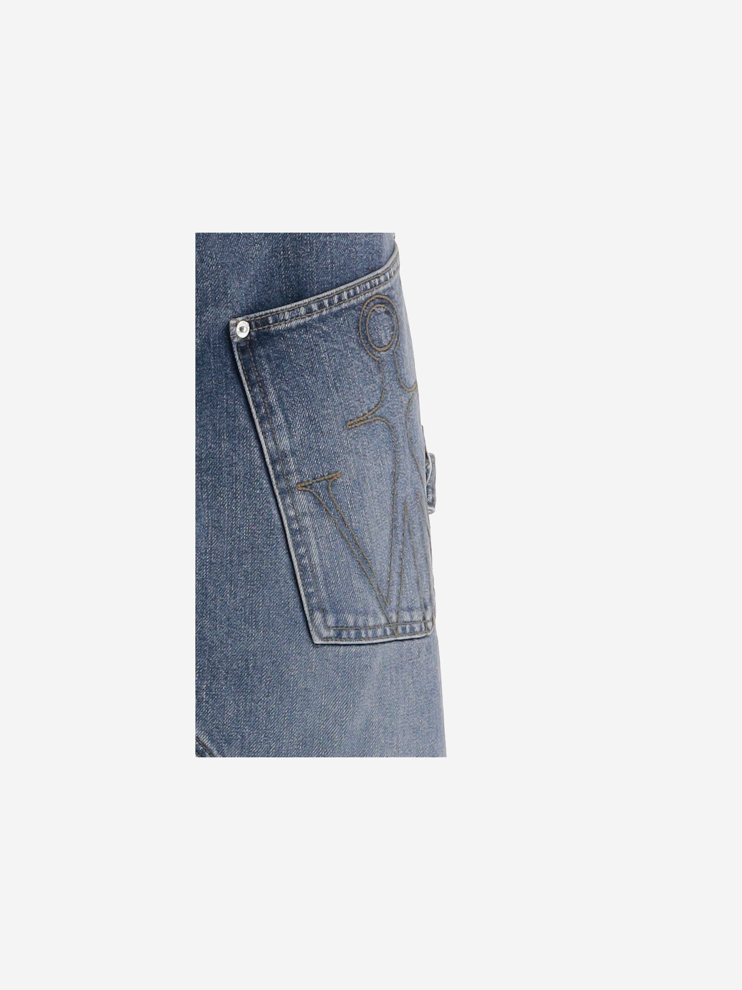 JEANS IN DENIM DI COTONE CON LOGO DT0126 PG1849172 JW ANDERSON 
