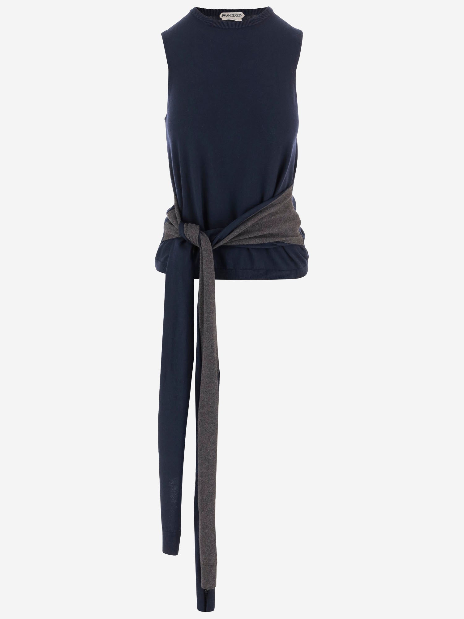 MAGLIA SMANICATA IN COTONE E CASHMERE KW1455 YN0459888 JW ANDERSON 