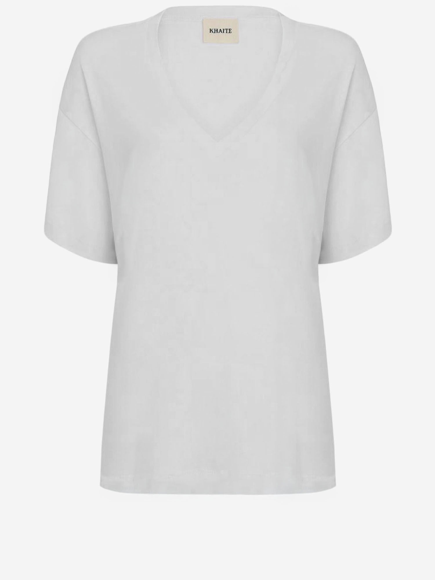 T-SHIRT LINDA IN COTONE E CASHMERE 181251015 100 KHAITE 