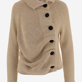 MAGLIA IN SETA E COTONE CON ABOTTONATURA ASIMMETRICA 9813458 963 KHAITE 