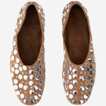 BALLERINE JANE IN PELLE CON BORCHIE F4059970 902 KHAITE 