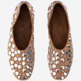 BALLERINE JANE IN PELLE CON BORCHIE F4059970 902 KHAITE 