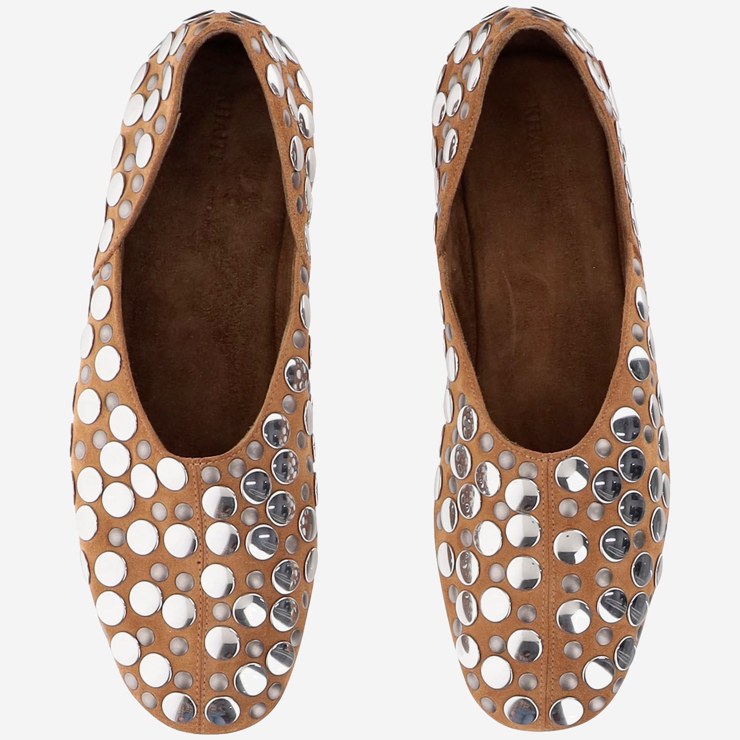 BALLERINE JANE IN PELLE CON BORCHIE F4059970 902 KHAITE 