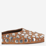 BALLERINE JANE IN PELLE CON BORCHIE F4059970 902 KHAITE 