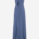 ABITO MONOSPALLA IN CHARMEUSE DI RASO 909454 012CARSONBLUE LAUREN RALPH LAUREN 