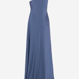 ABITO MONOSPALLA IN CHARMEUSE DI RASO 909454 012CARSONBLUE LAUREN RALPH LAUREN 