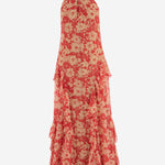 ABITO LUNGO IN NYLON CON STAMPA FLOREALE P08748 001REDTAN LAUREN RALPH LAUREN 