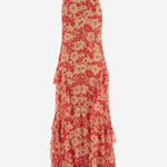 ABITO LUNGO IN NYLON CON STAMPA FLOREALE P08748 001REDTAN LAUREN RALPH LAUREN 