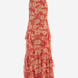 ABITO LUNGO IN NYLON CON STAMPA FLOREALE P08748 001REDTAN LAUREN RALPH LAUREN 