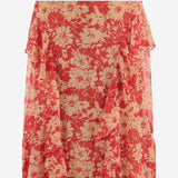 ABITO LUNGO IN NYLON CON STAMPA FLOREALE P08748 001REDTAN LAUREN RALPH LAUREN 