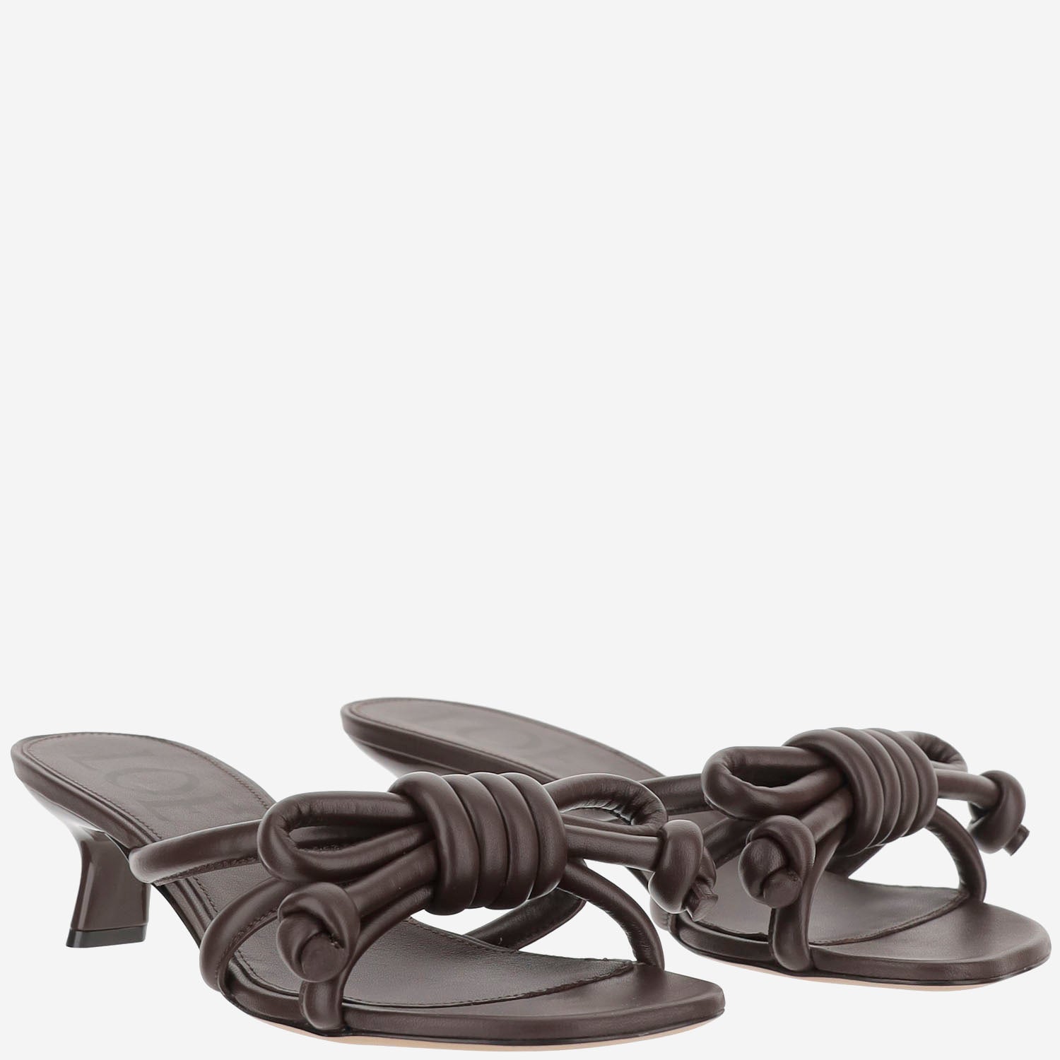 Sandali con nodo Flamenco in pelle LLSP465X10 0018 LOEWE 
