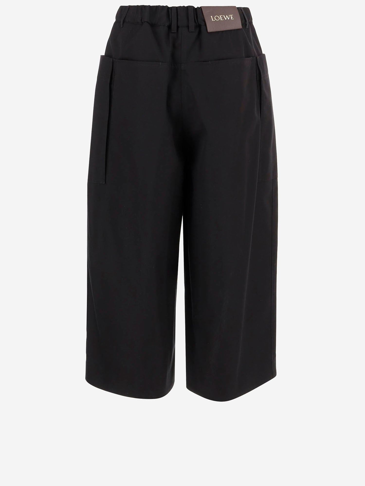 PANTALONI CROPPED IN COTONE E SETA S359Y04XHW 1100 LOEWE 