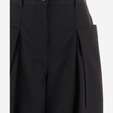 PANTALONI CROPPED IN COTONE E SETA S359Y04XHW 1100 LOEWE 