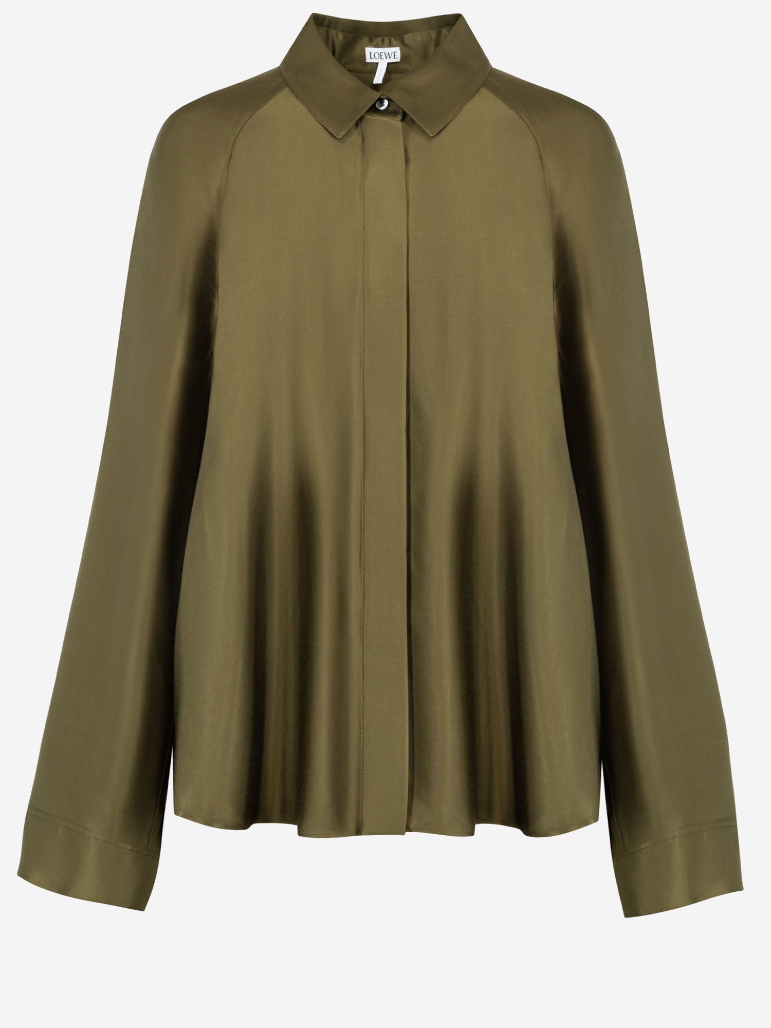 CAMICIA FLUIDA IN VISCOSA STRETCH CON MANTELLINA POSTERIORE S359Y05XGF 4160 LOEWE 