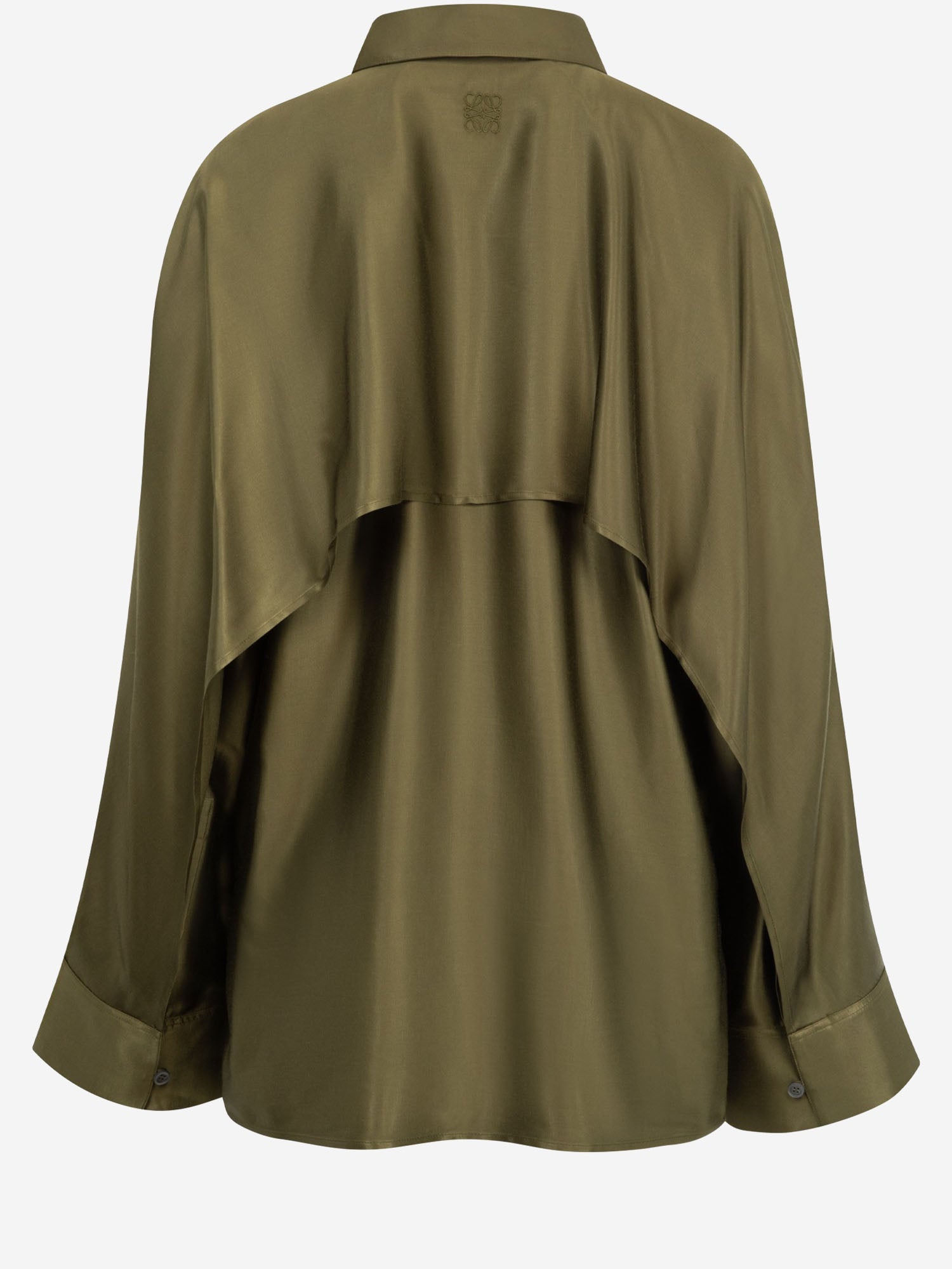 CAMICIA FLUIDA IN VISCOSA STRETCH CON MANTELLINA POSTERIORE S359Y05XGF 4160 LOEWE 