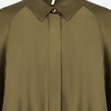 CAMICIA FLUIDA IN VISCOSA STRETCH CON MANTELLINA POSTERIORE S359Y05XGF 4160 LOEWE 