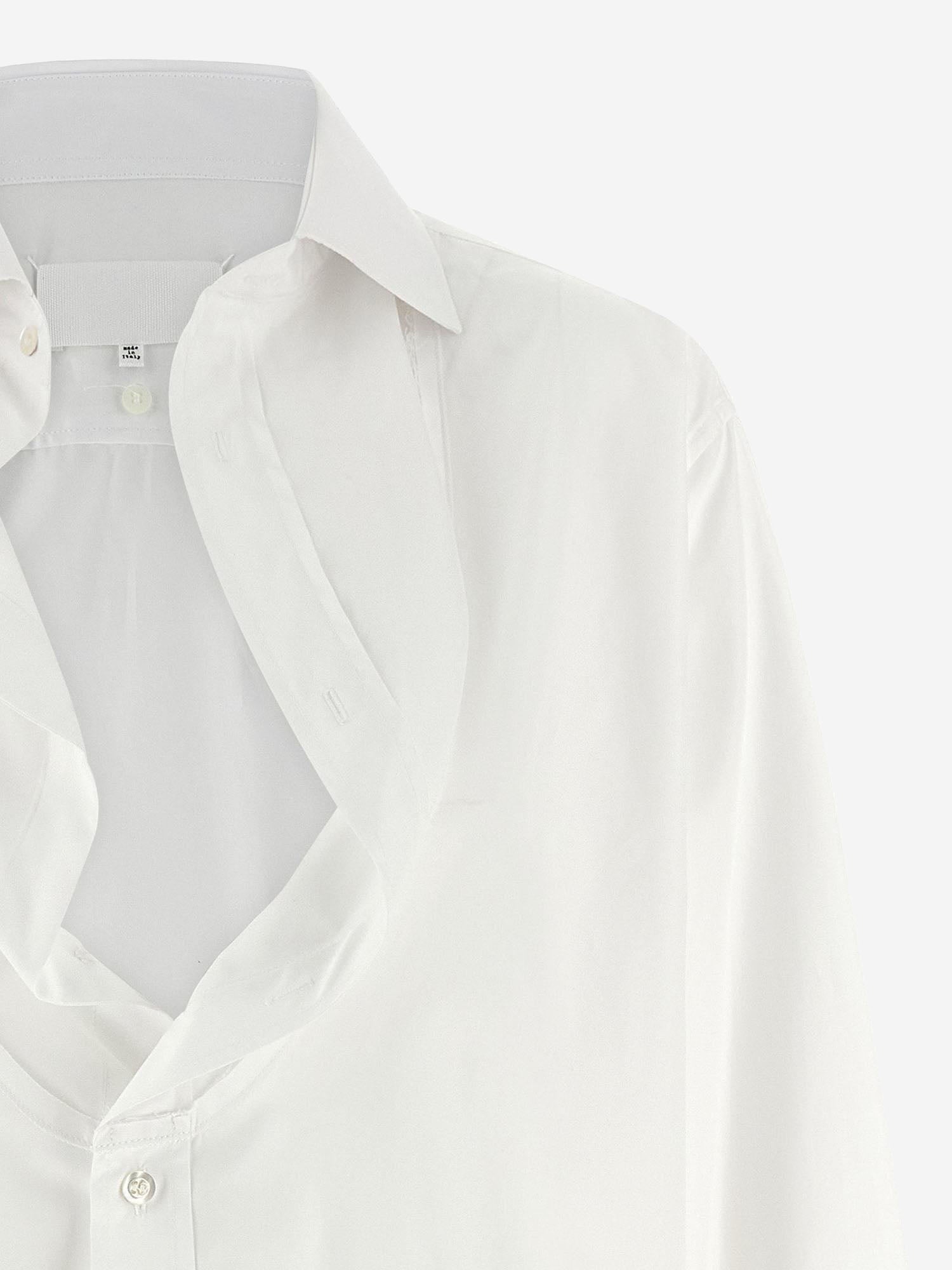 CAMICIA IN COTONE CON COLLETTO RIPIEGATO S29DT0018 S43001100 MAISON MARGIELA 