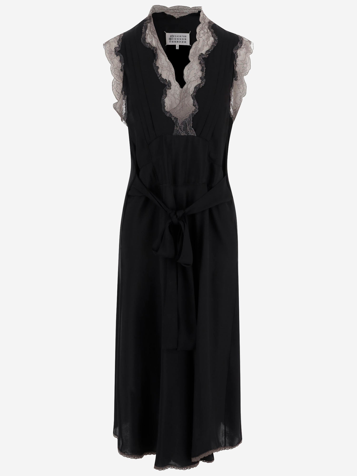 ABITO IN MISTO SETA CON INSERTI IN PIZZO S51DD0058 M35798900 MAISON MARGIELA 