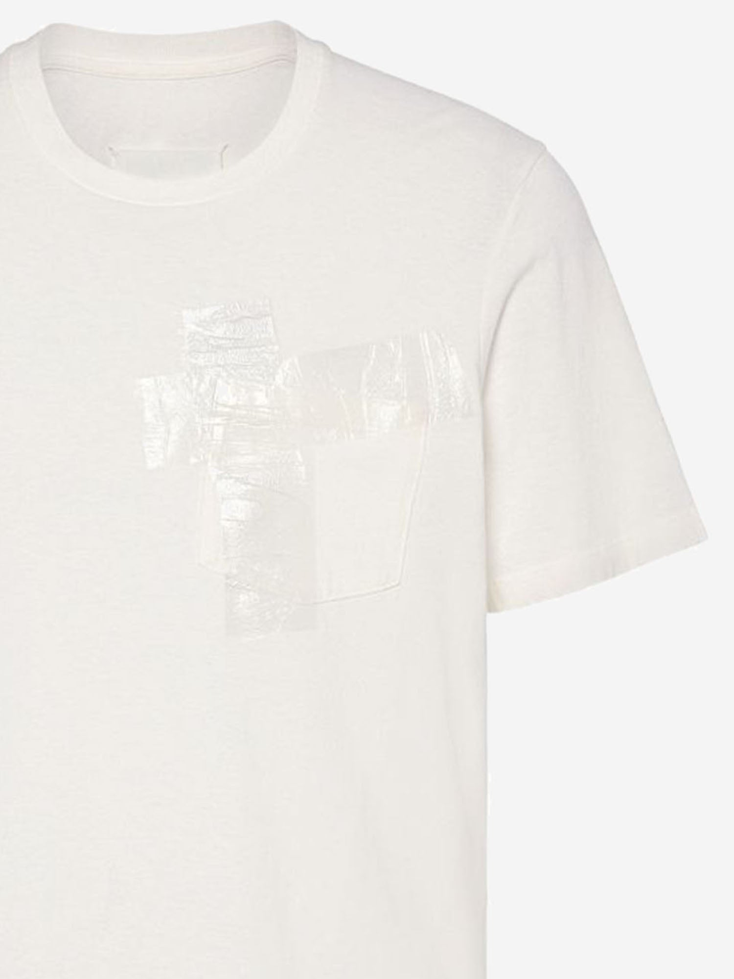 T-SHIRT IN COTONE CON CON NASTRO ADESIVO S67GC0048 S24575101 MAISON MARGIELA 