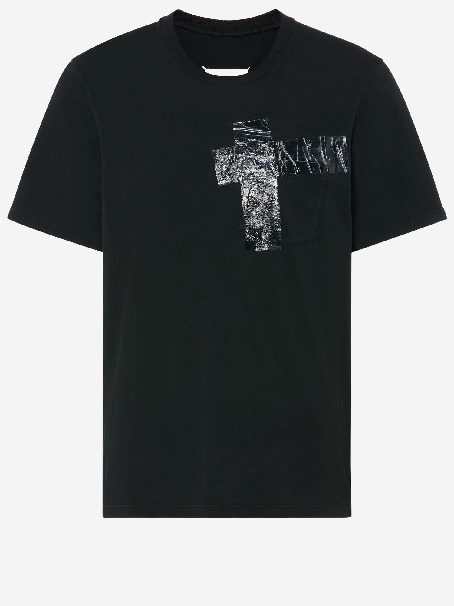 T-SHIRT IN COTONE CON CON NASTRO ADESIVO S67GC0048 S24575860 MAISON MARGIELA 