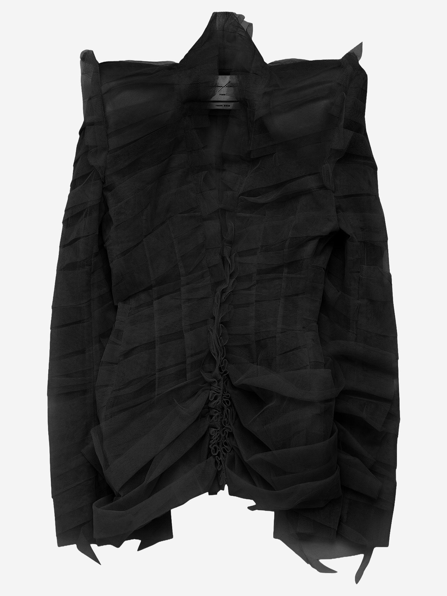 GIACCA DI TULLE NERA MAT02J104 1 MATIERES FECALES 