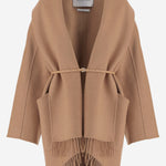 CAPPOTTO IN PURA CAMMELLO CON FRANGE MXMABILITA 001 MAX MARA 